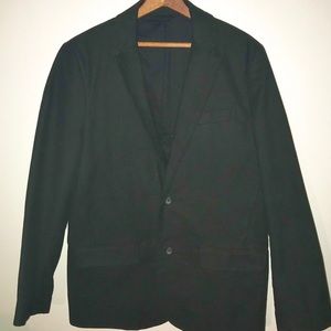 Men’s med black blazer w/suede feel